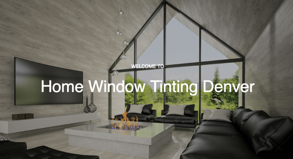 Large minimalist interior with home window tinting in Denver